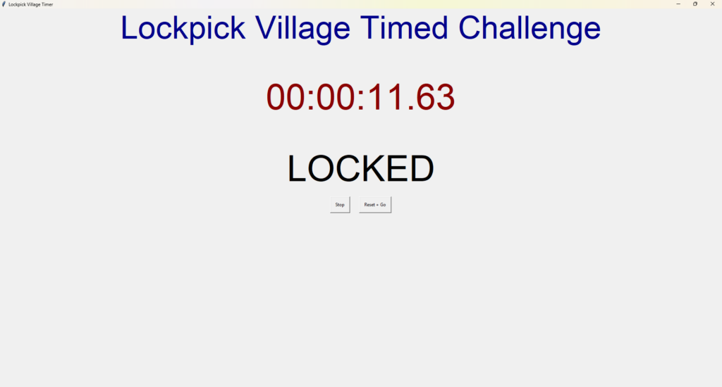 Screenshot of Lock Timer UI